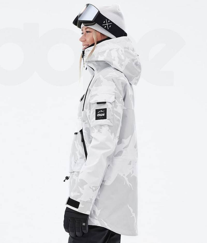 Grey Camo Women's Dope Akin W Ski Jackets | India_D1744