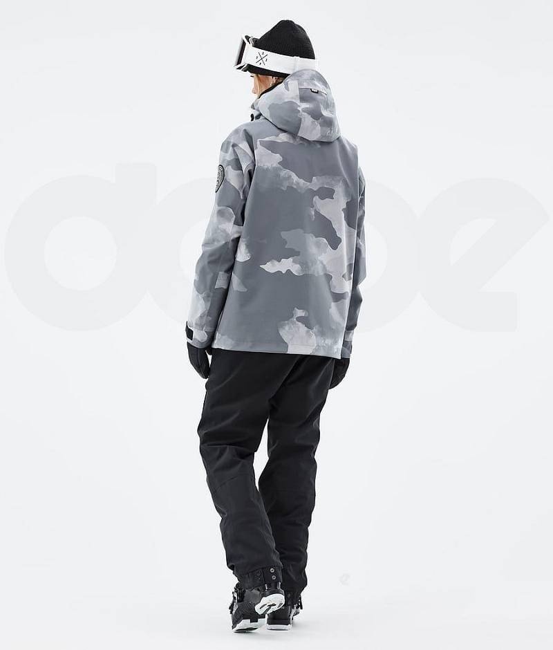 Grey Camo Women's Dope Blizzard W Ski Jackets | India_D1020