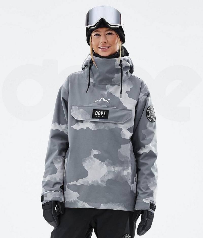 Grey Camo Women\'s Dope Blizzard W Ski Jackets | India_D1020