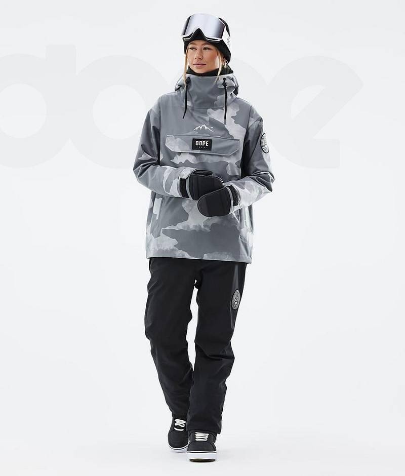 Grey Camo Women's Dope Blizzard W Snowboard Jackets | India_D2335