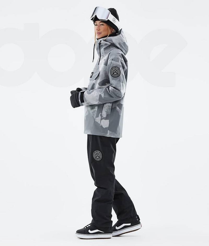 Grey Camo Women's Dope Blizzard W Snowboard Jackets | India_D2335