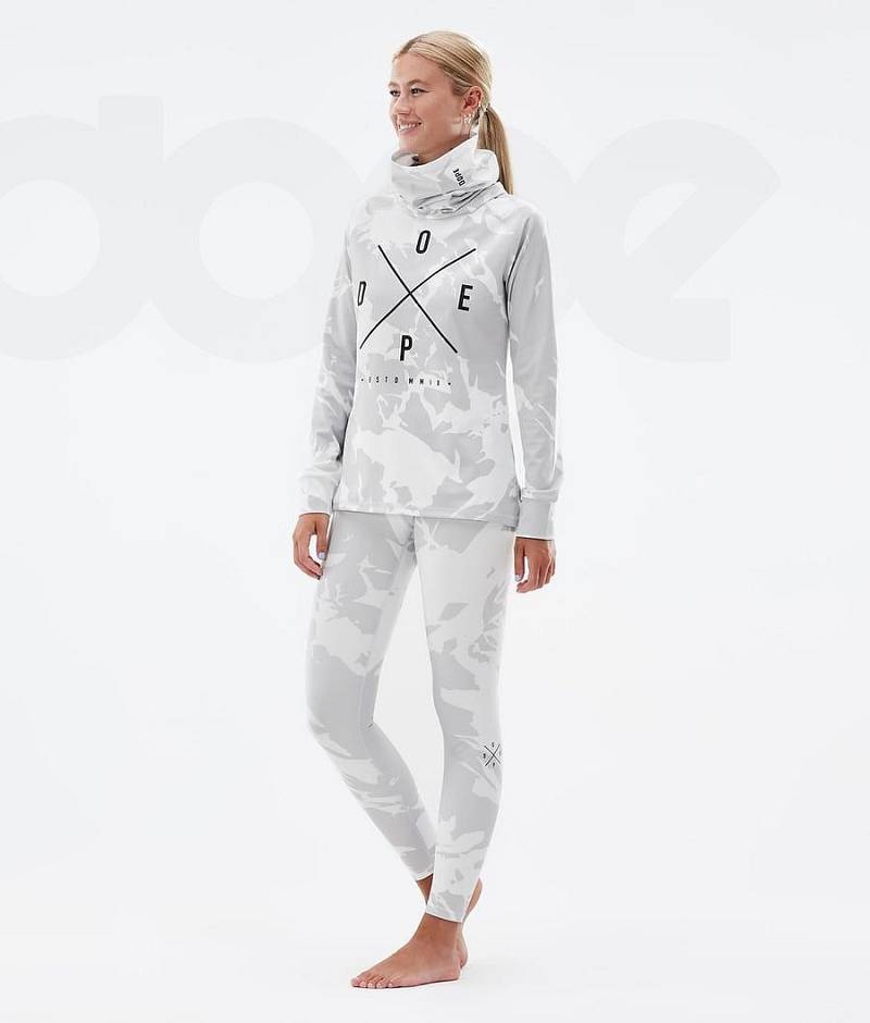 Grey Camo Women's Dope Snuggle W Base Layer Tops | India_D1887