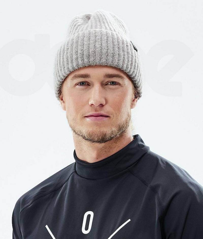 Grey Men's Dope Chunky Beanies | India_D1703