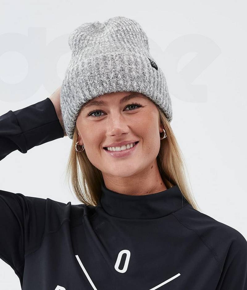 Grey Women's Dope Chunky Beanies | India_D1875