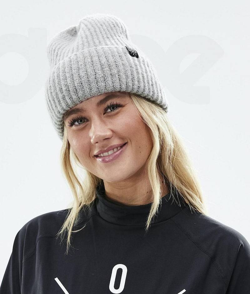 Grey Women's Dope Chunky Beanies | India_D1857