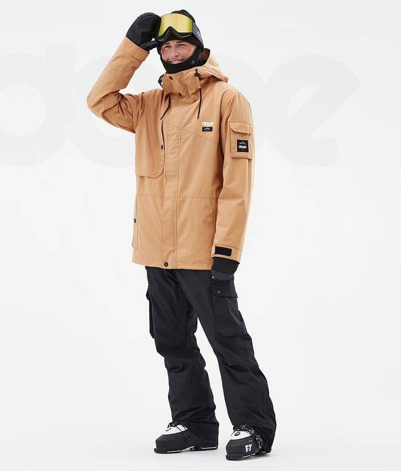 Khaki Men's Dope Adept Ski Jackets | India_D1104