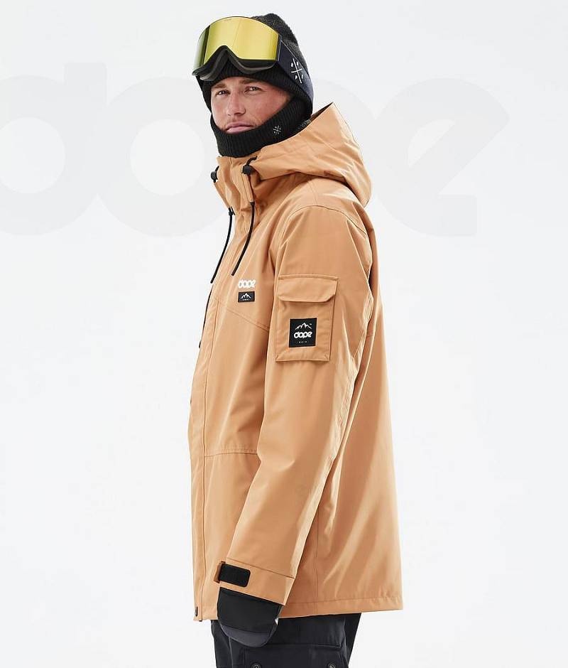 Khaki Men's Dope Adept Ski Jackets | India_D1104