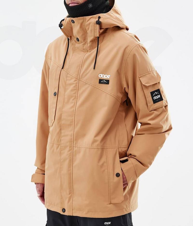 Khaki Men's Dope Adept Ski Jackets | India_D1104