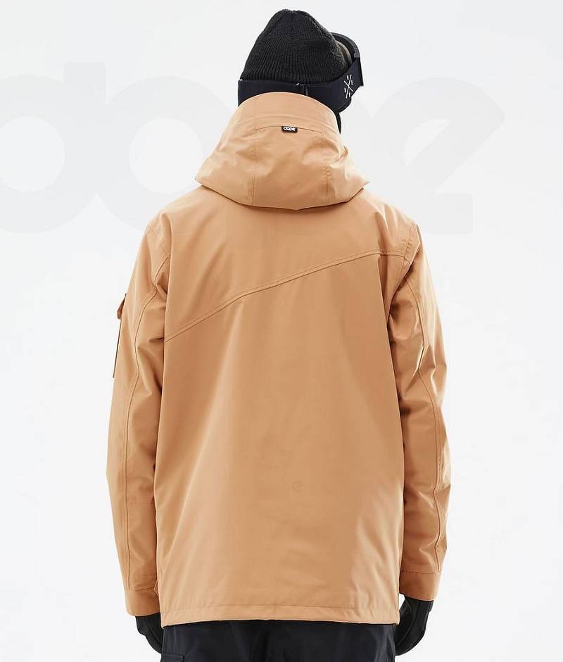 Khaki Men's Dope Adept Snowboard Jackets | India_D2224