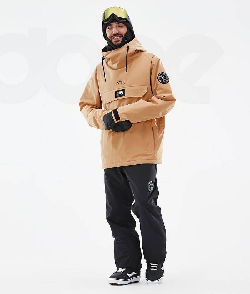 Khaki Men's Dope Blizzard Snowboard Jackets | India_D1319