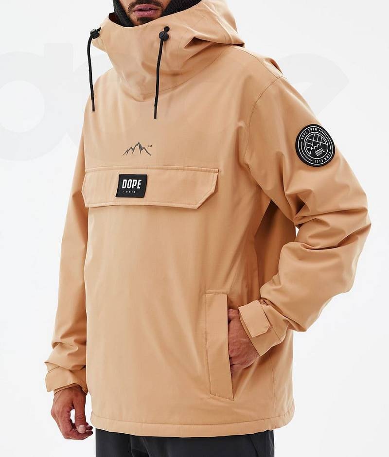 Khaki Men's Dope Blizzard Snowboard Jackets | India_D1319