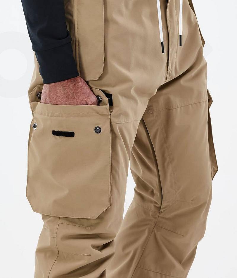 Khaki Men's Dope Iconic Snowboard Pants | India_D1756