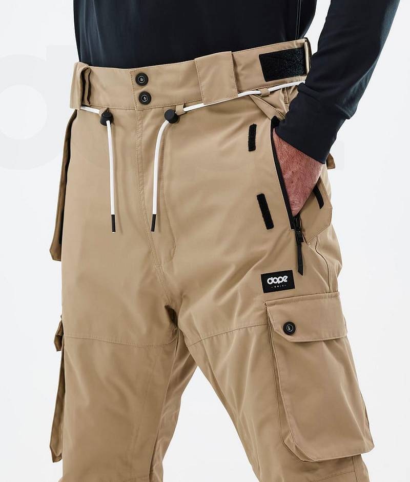 Khaki Men's Dope Iconic Snowboard Pants | India_D1756