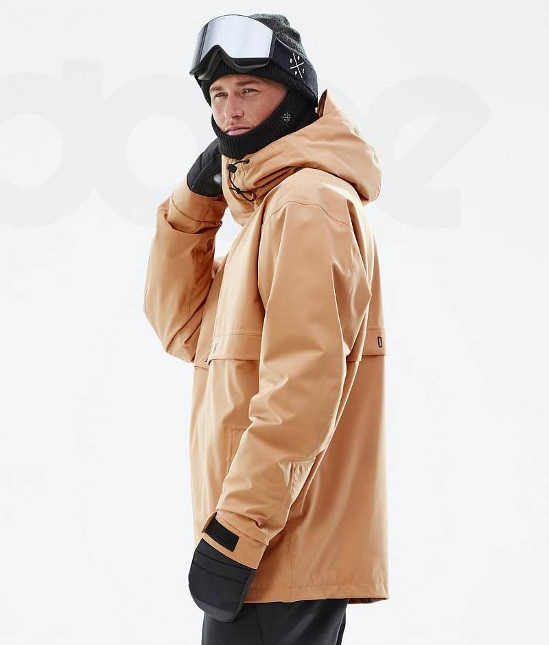 Khaki Men's Dope Legacy Ski Jackets | India_D2102