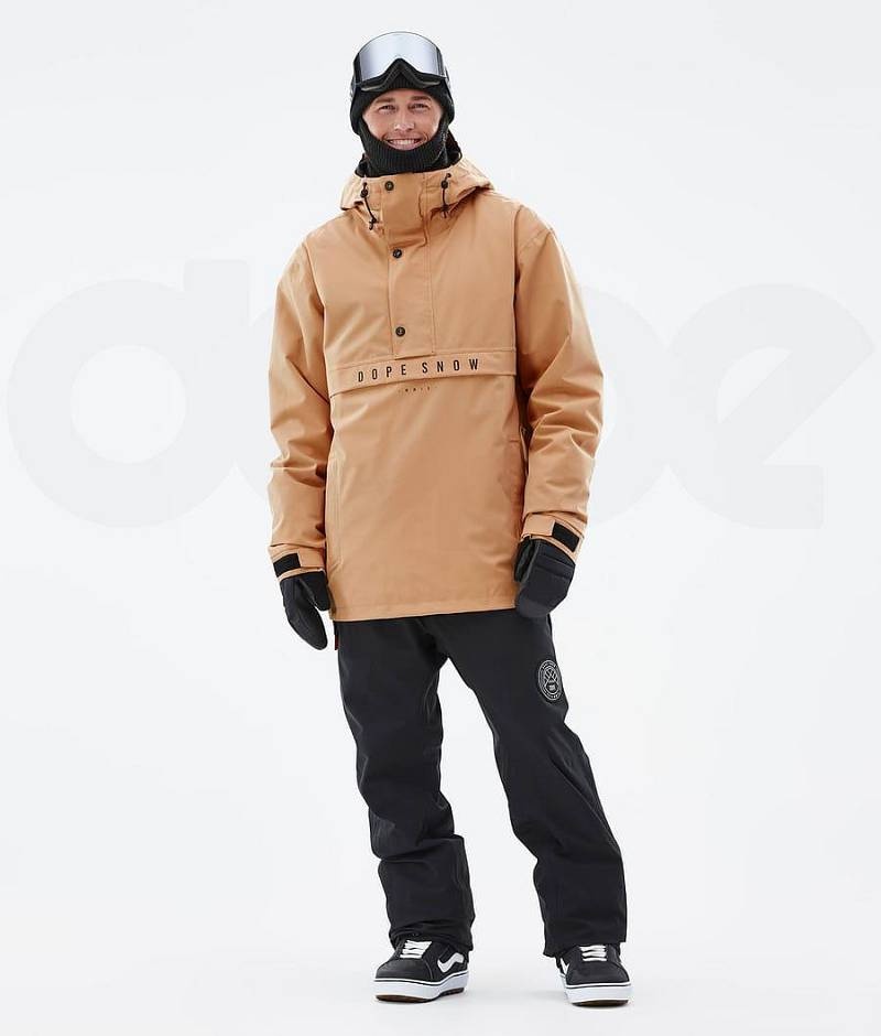 Khaki Men's Dope Legacy Snowboard Jackets | India_D1100