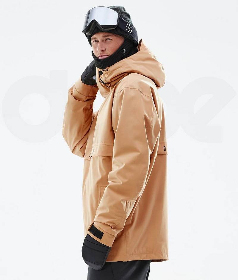 Khaki Men's Dope Legacy Snowboard Jackets | India_D1100