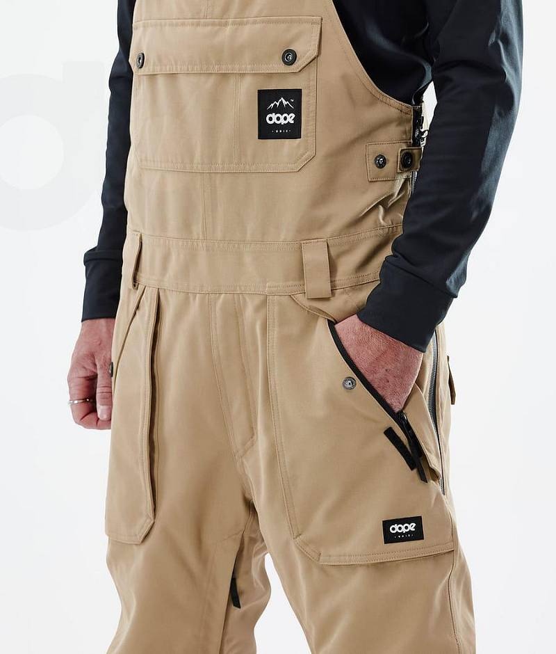 Khaki Men's Dope Notorious B.I.B Ski Pants | India_D1584