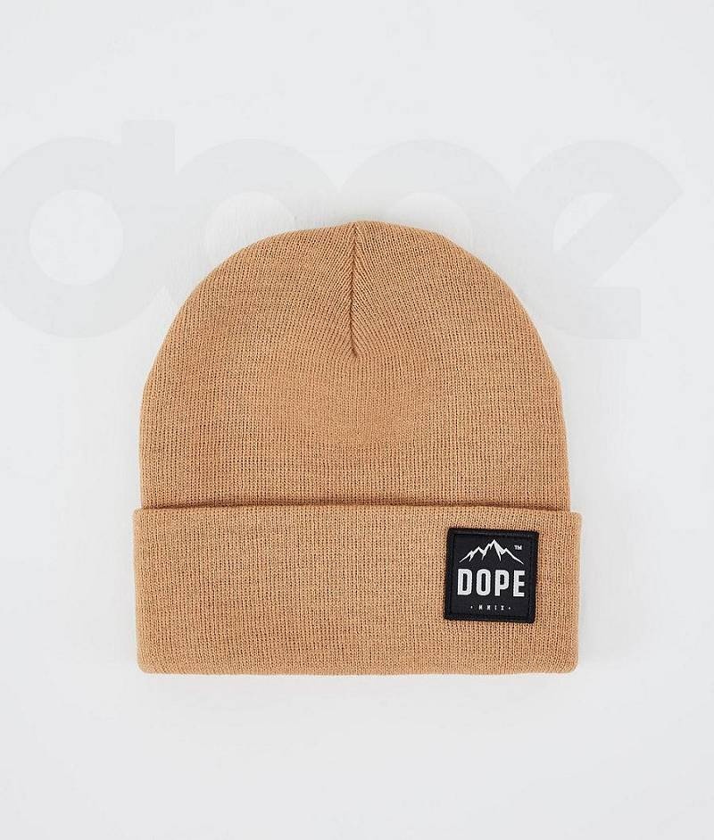 Khaki Men\'s Dope Paradise Beanies | India_D1495