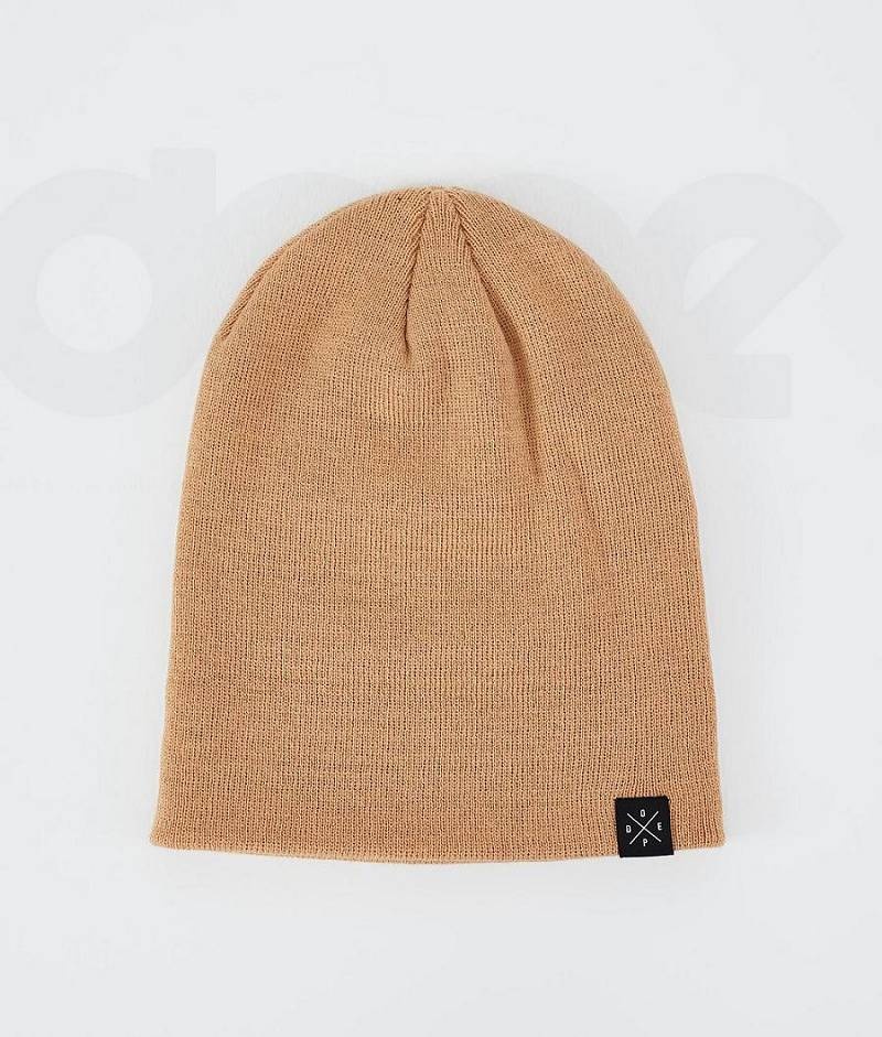 Khaki Men's Dope Solitude Beanies | India_D1381