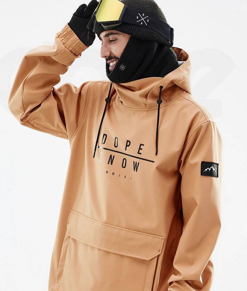 Khaki Men's Dope Wylie Snowboard Jackets | India_D1445