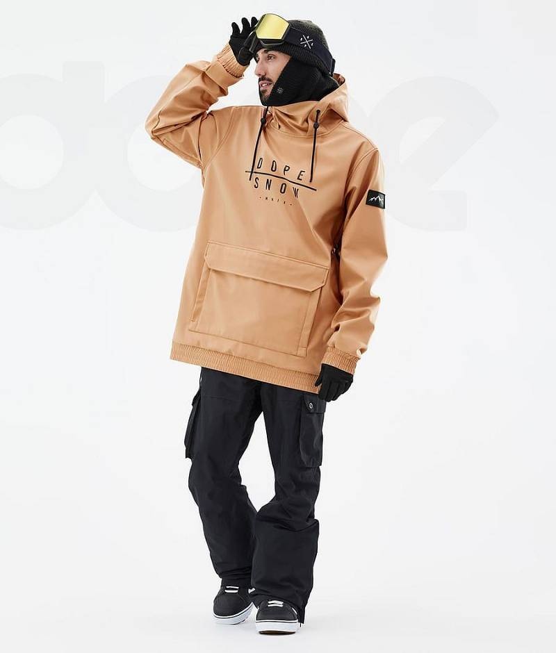 Khaki Men's Dope Wylie Snowboard Jackets | India_D1445