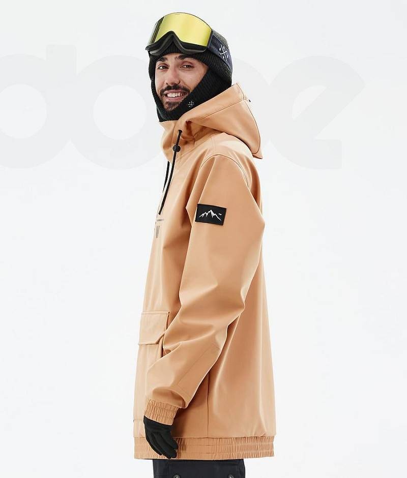 Khaki Men's Dope Wylie Snowboard Jackets | India_D1445