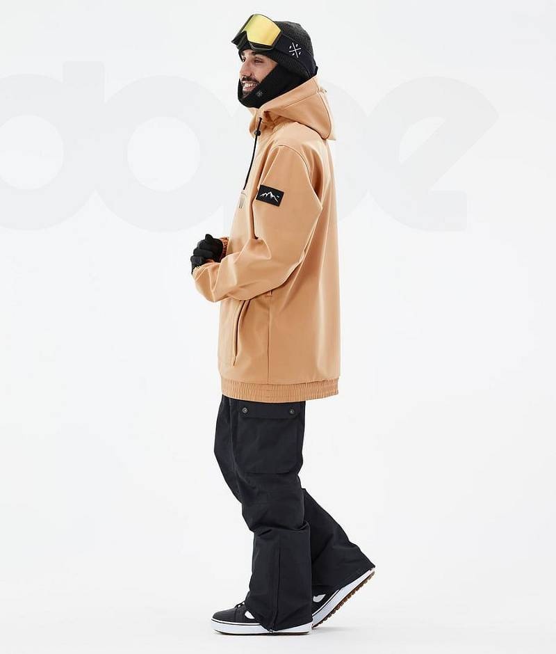 Khaki Men's Dope Wylie Snowboard Jackets | India_D1445