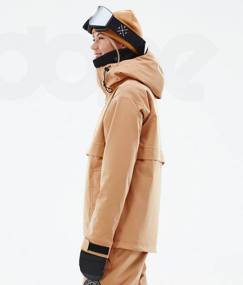 Khaki Women's Dope Legacy W Ski Jackets | India_D1588