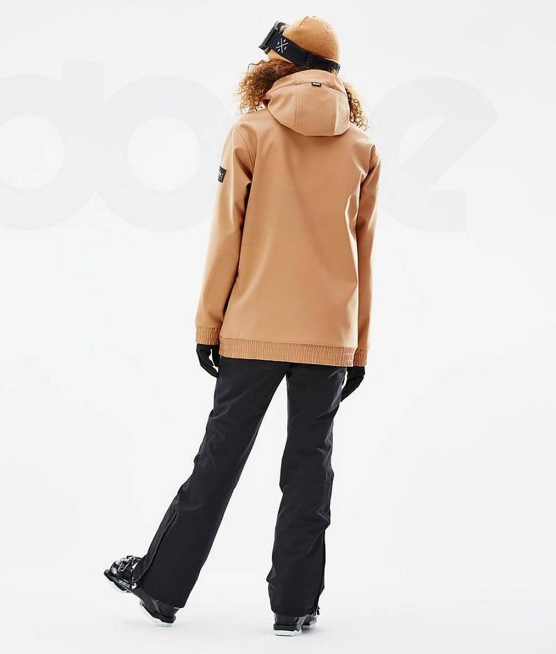 Khaki Women's Dope Wylie W Ski Jackets | India_D2283