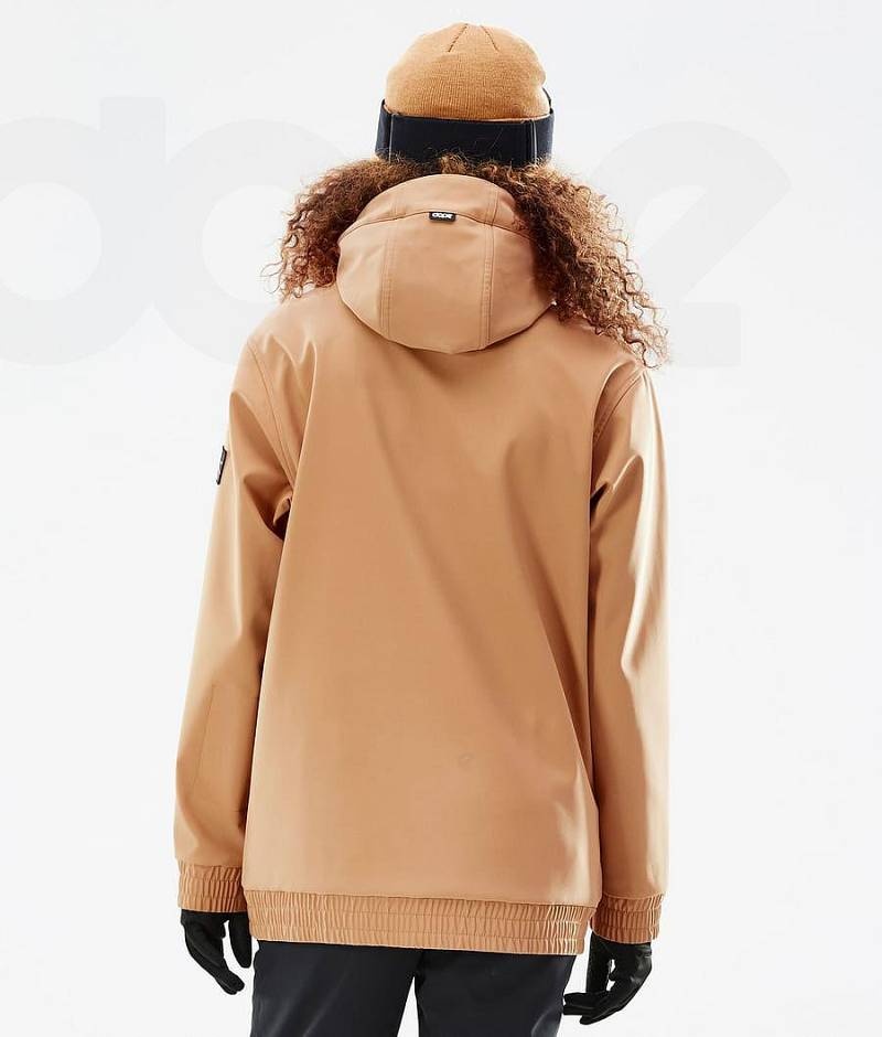 Khaki Women's Dope Wylie W Ski Jackets | India_D2283