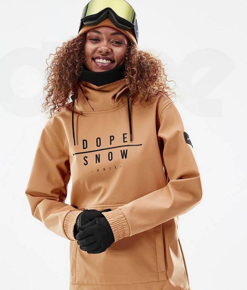 Khaki Women's Dope Wylie W Snowboard Jackets | India_D1545