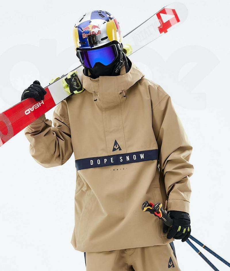 Khaki / Blue Men's Dope JT Legacy Ski Jackets | India_D2468