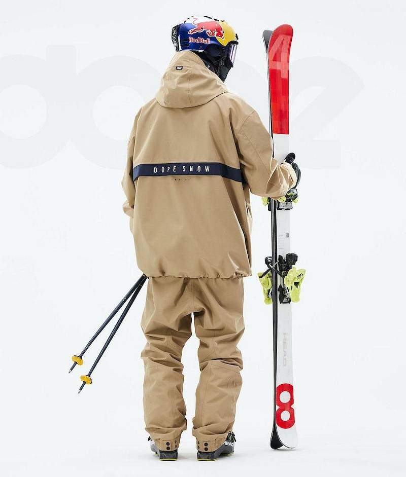 Khaki / Blue Men's Dope JT Legacy Ski Jackets | India_D2468