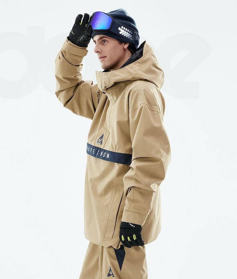 Khaki / Blue Men's Dope JT Legacy Ski Jackets | India_D2468