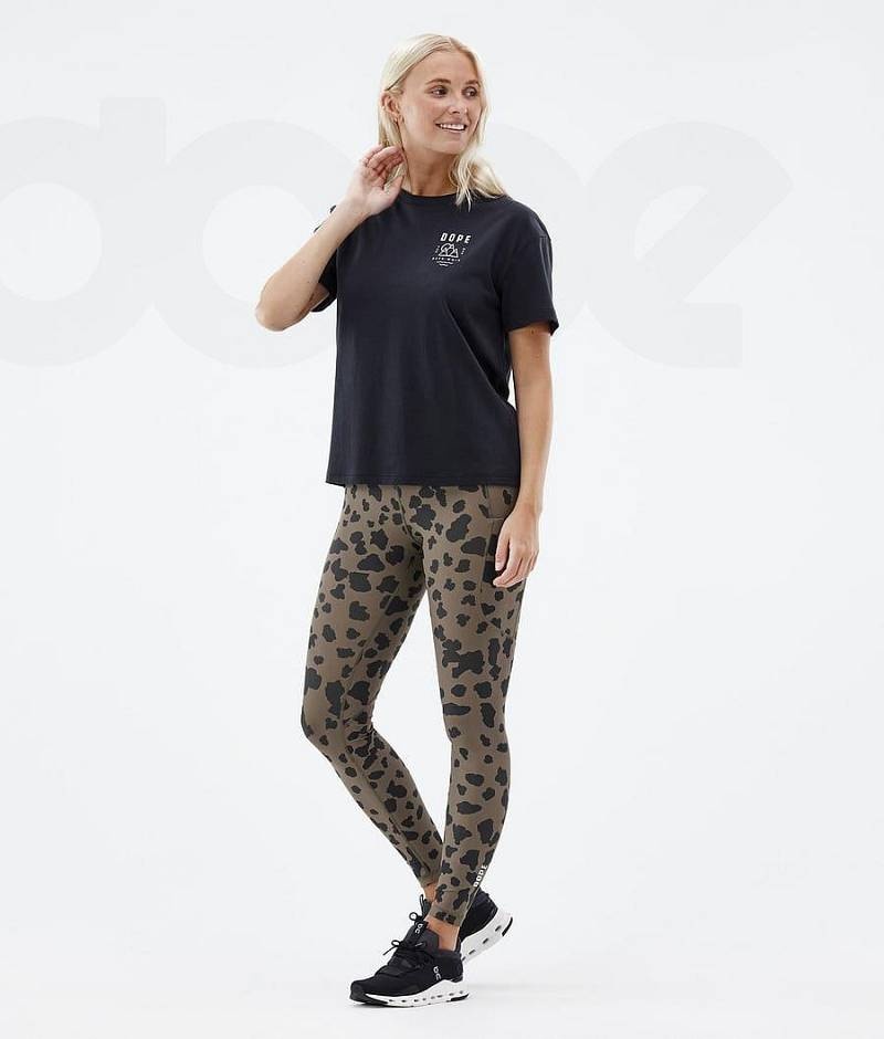 Leopard Women's Dope Lofty Tech Leggings | India_D2413