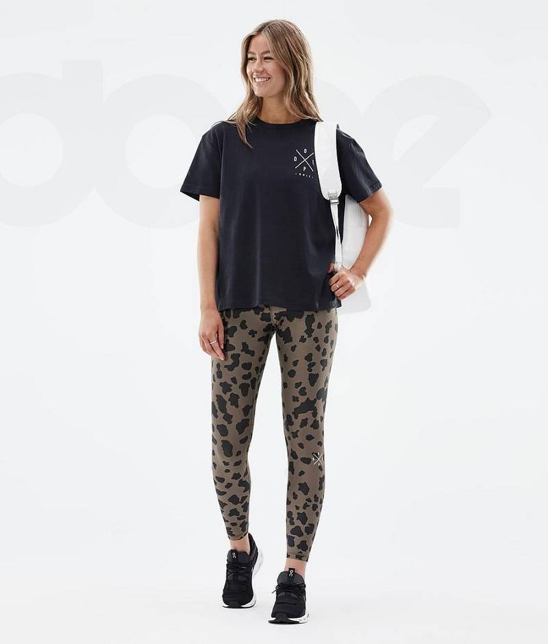 Leopard Women's Dope Razor Leggings | India_D1564