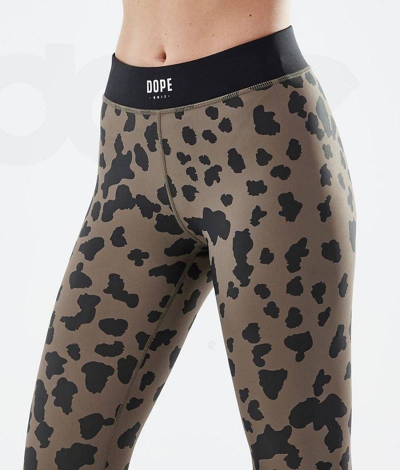 Leopard Women's Dope Razor Leggings | India_D1564