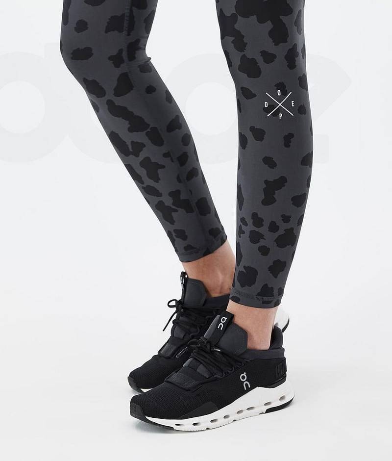 Leopard Women's Dope Razor Leggings | India_D1128