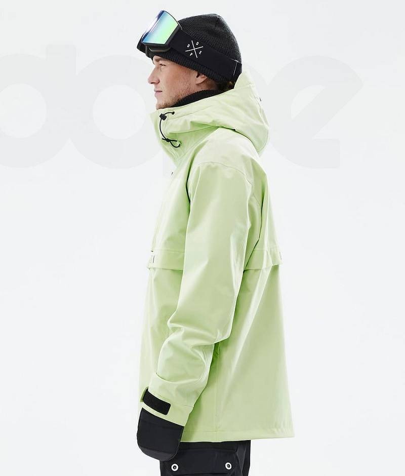 Light Green Men's Dope Legacy Ski Jackets | India_D2101