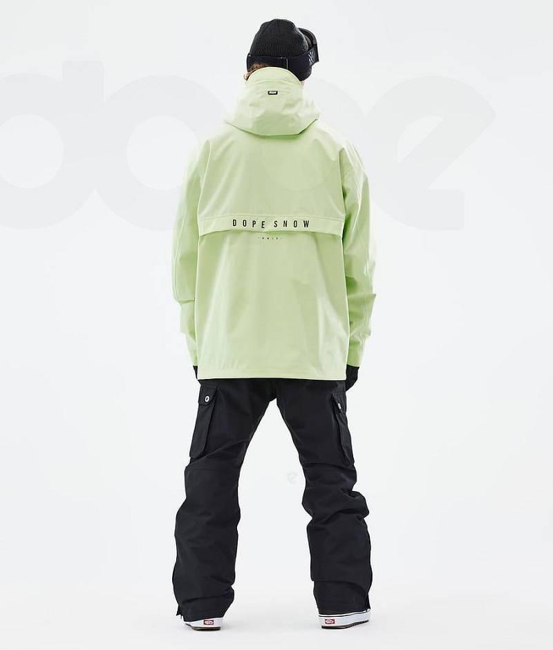 Light Green Men's Dope Legacy Snowboard Jackets | India_D2118