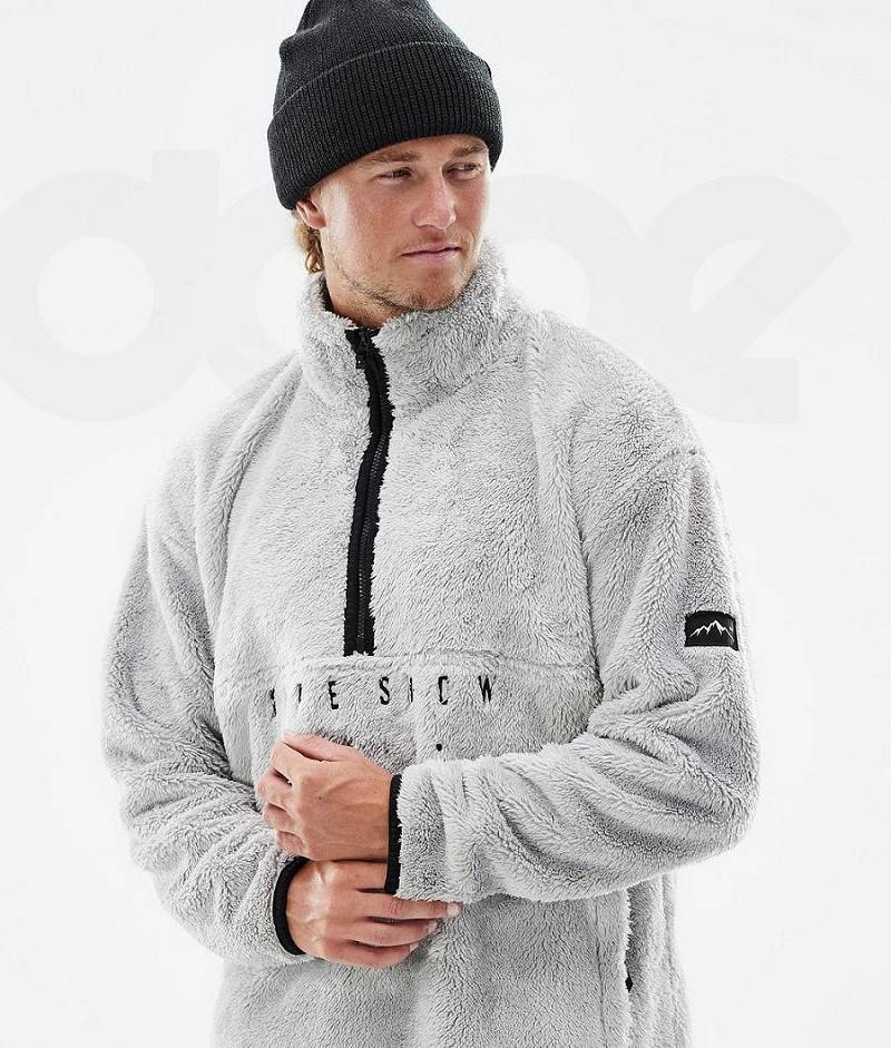 Light Grey Men's Dope Pile Fleece | India_D2262