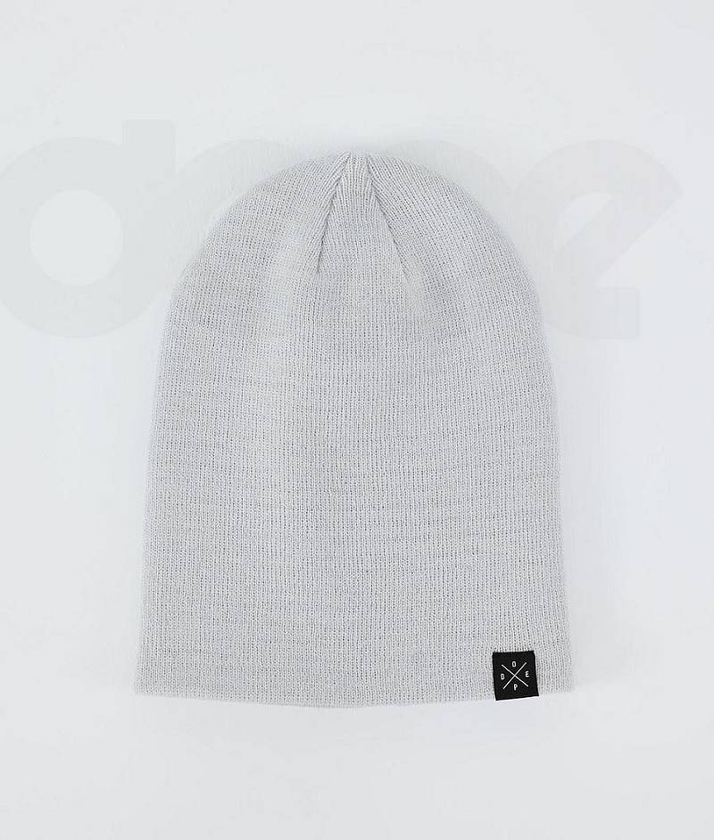 Light Grey Men's Dope Solitude Beanies | India_D1601