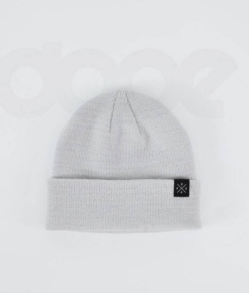 Light Grey Men\'s Dope Solitude Beanies | India_D1601