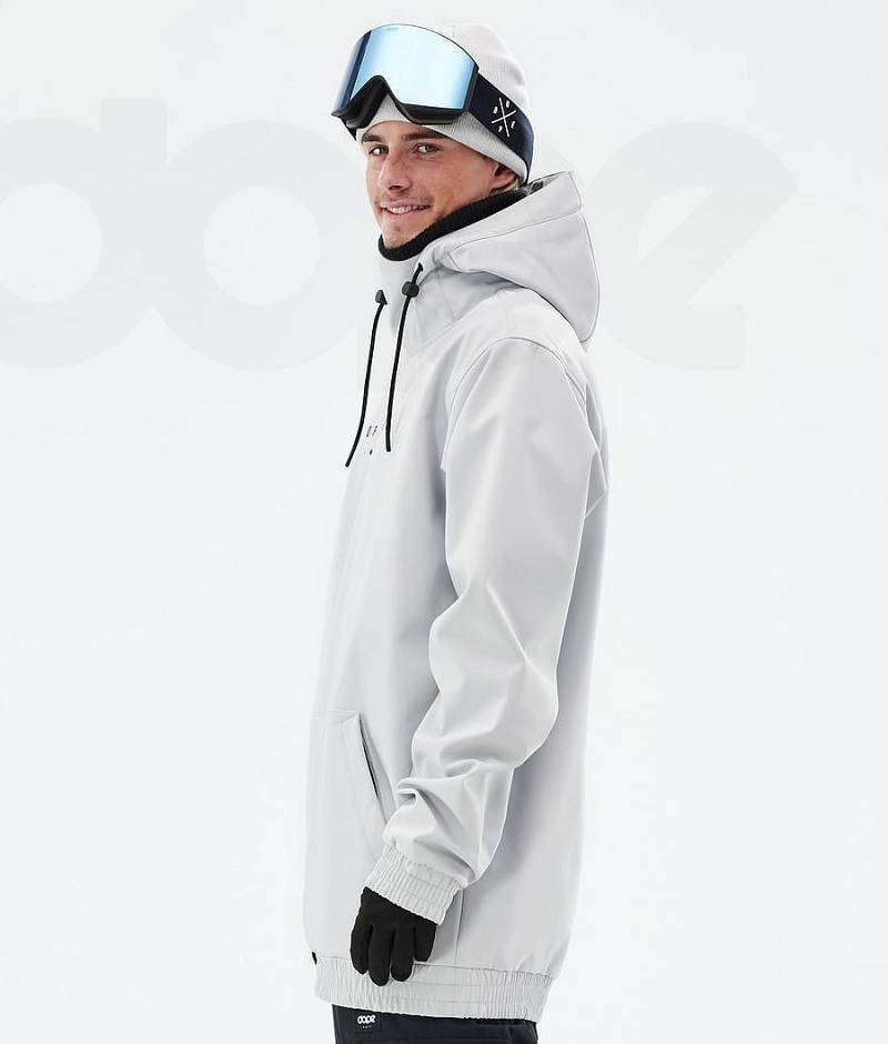 Light Grey Men's Dope Yeti Ski Jackets | India_D2532