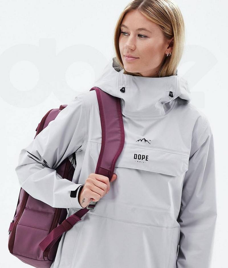 Light Grey Women's Dope Downpour W Outdoor Jackets | India_D2170