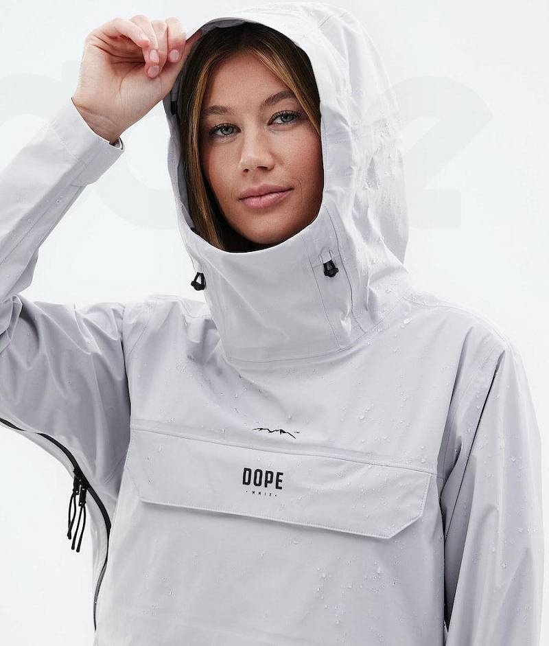 Light Grey Women's Dope Downpour W Outdoor Jackets | India_D2170