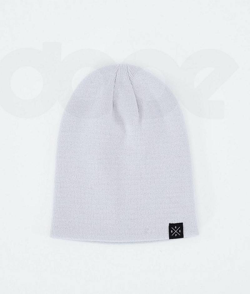 Light Grey Women's Dope Solitude Beanies | India_D2419