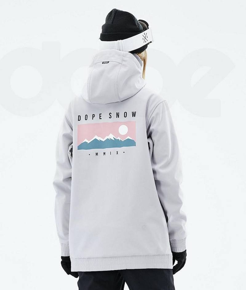 Light Grey Women\'s Dope Yeti W 2021 Snowboard Jackets | India_D1967