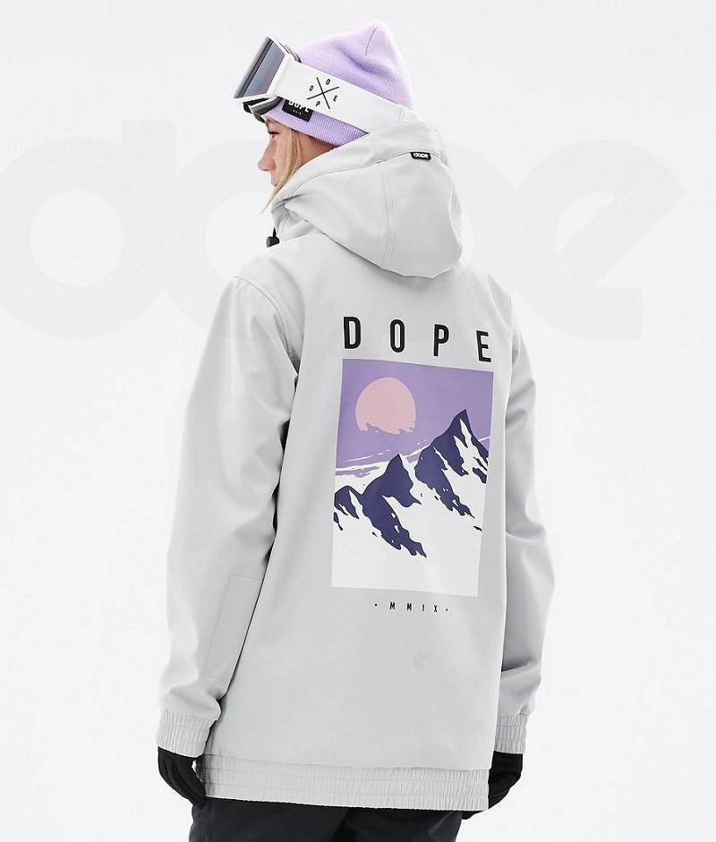 Light Grey Women\'s Dope Yeti W Ski Jackets | India_D2237