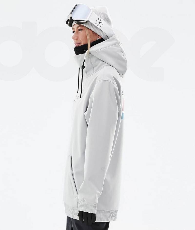 Light Grey Women's Dope Yeti W Ski Jackets | India_D2462